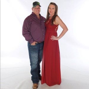 Floor Length Burgundy Dress